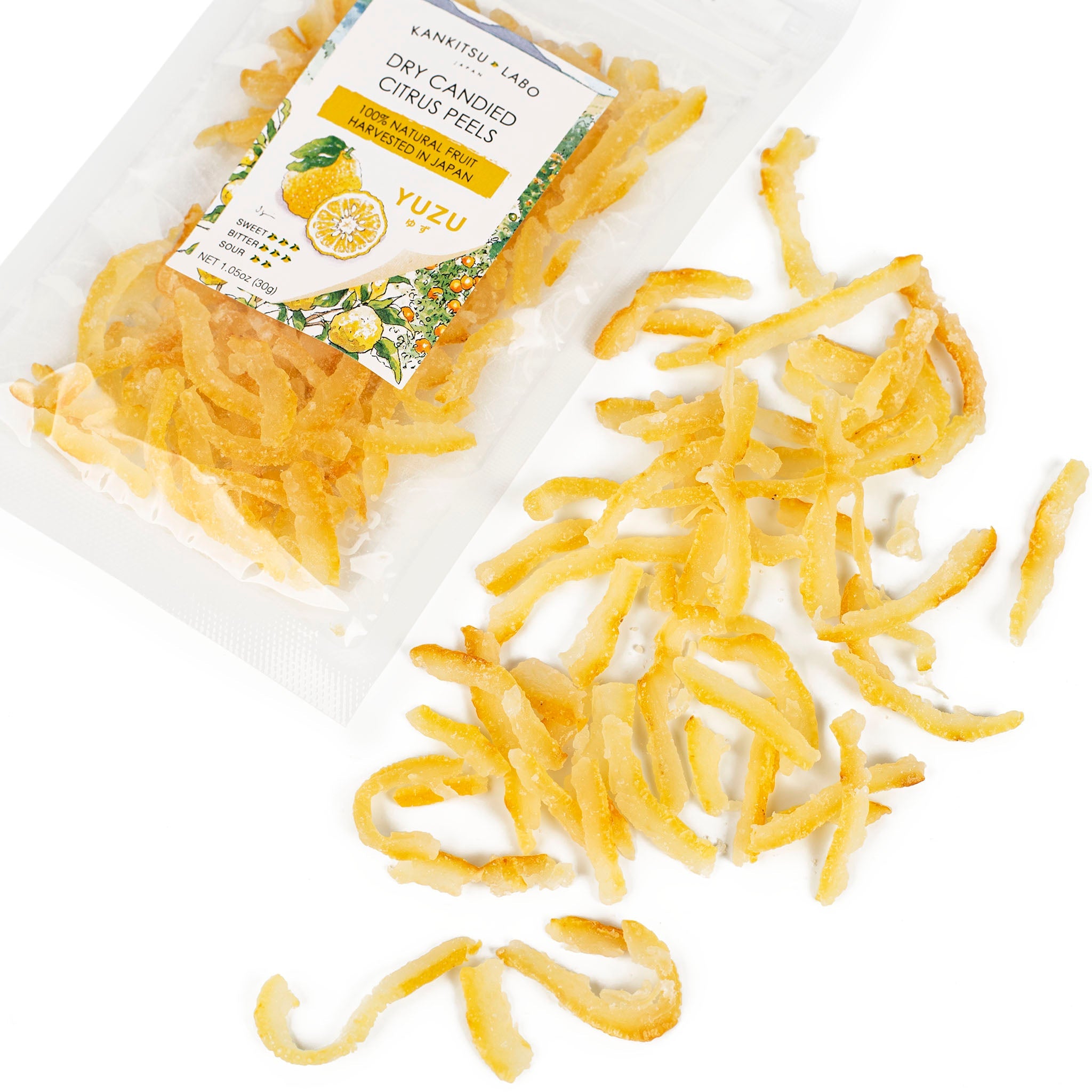 Dry Candied Yuzu Peels | ゆず | 1.05 oz Bags – KANKITSU LABO